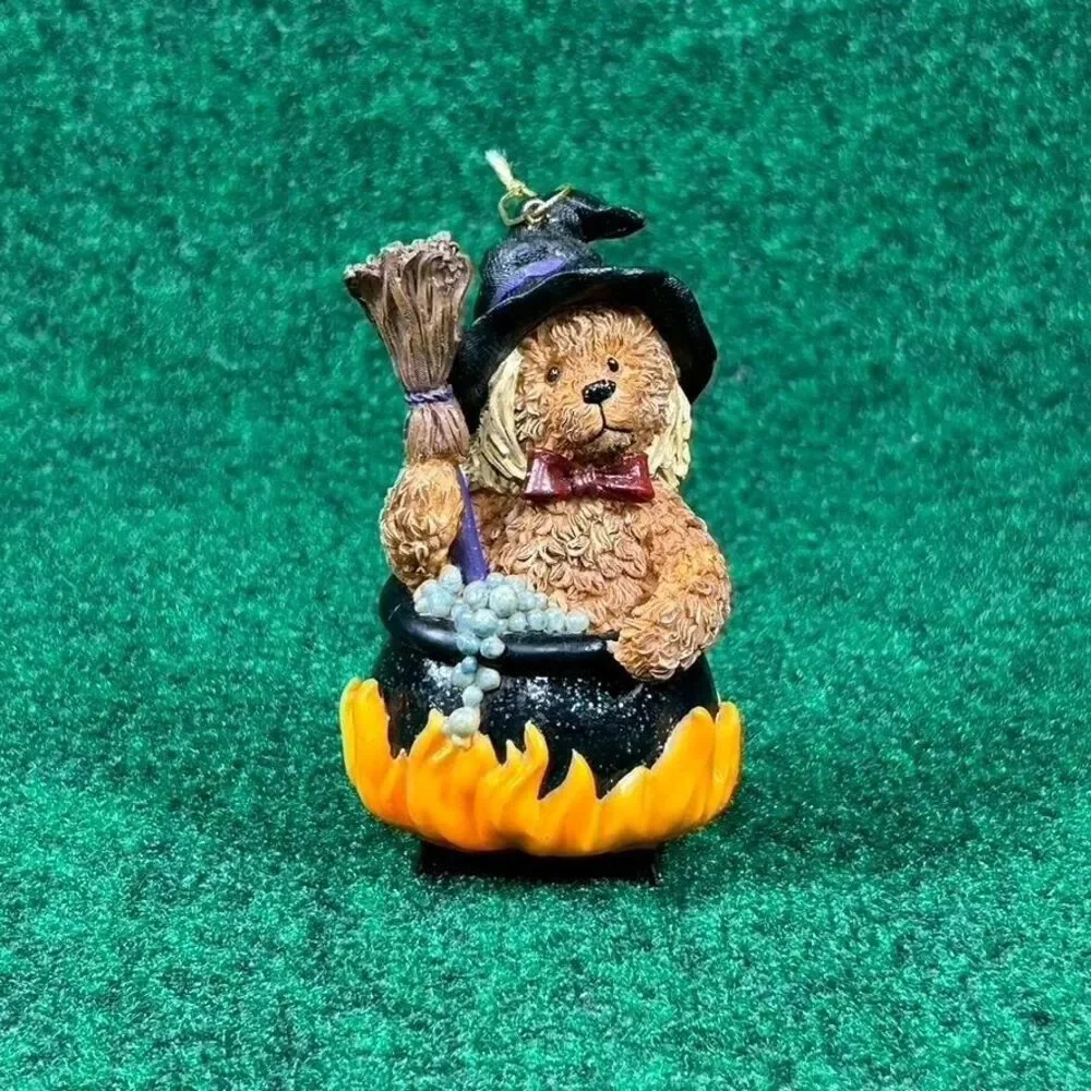 Dan Dee Halloween Witch Bear Figurine Tree Ornament‎ Resin Cauldron